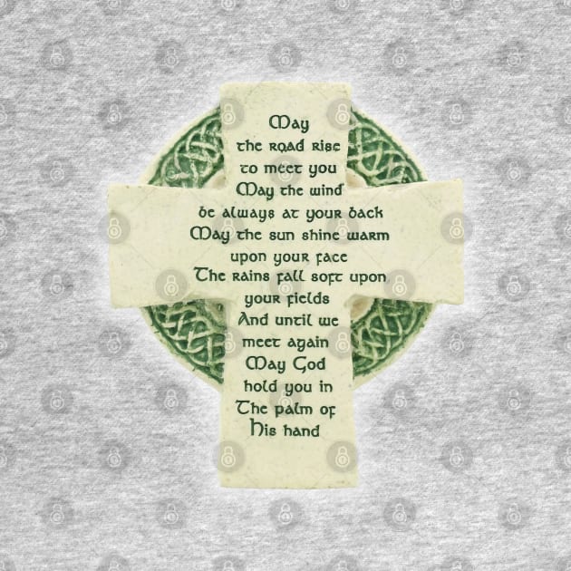 Irish Blessing - Palm of God's Hand - Green by RetroZest